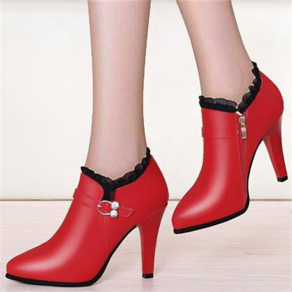 Fashion Lace Ladies High Heels