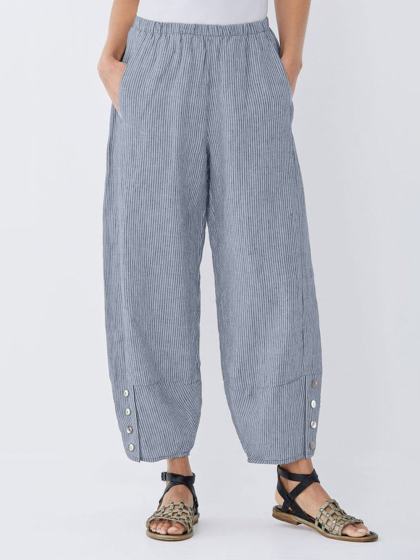 Linen Striped Pants