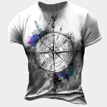 Vintage compass print T-shirt