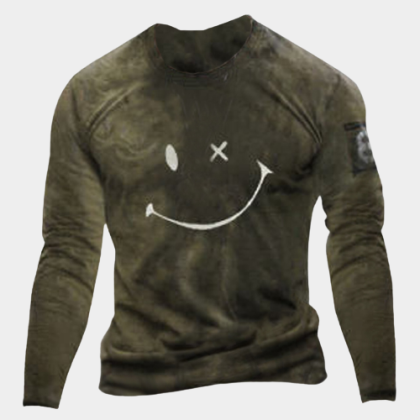 Casual all-match round neck long sleeve top
