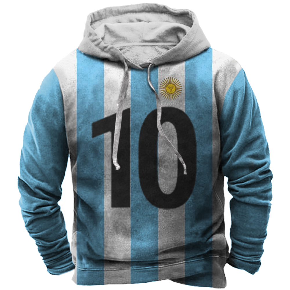 Men's 2022 World Cup Argentina Flag Soccer Sweatshirt